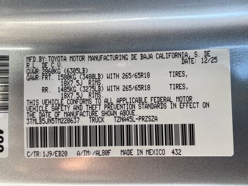 New 2026 Toyota Tacoma Limited image 22