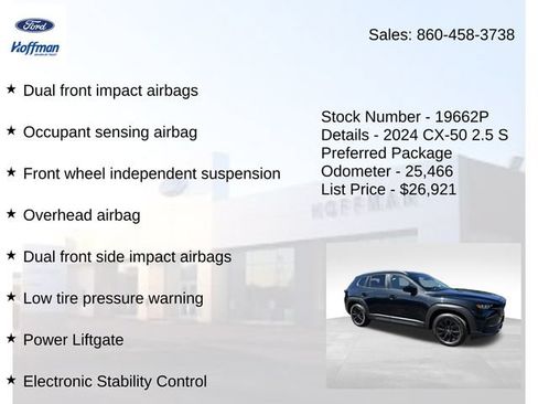 Used 2024 MAZDA CX-50 AWD 2.5 S w/ Cargo Package image 20