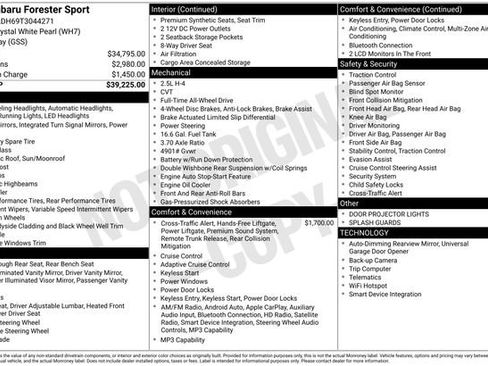 New 2026 Subaru Forester Sport AWD/4WD image 34