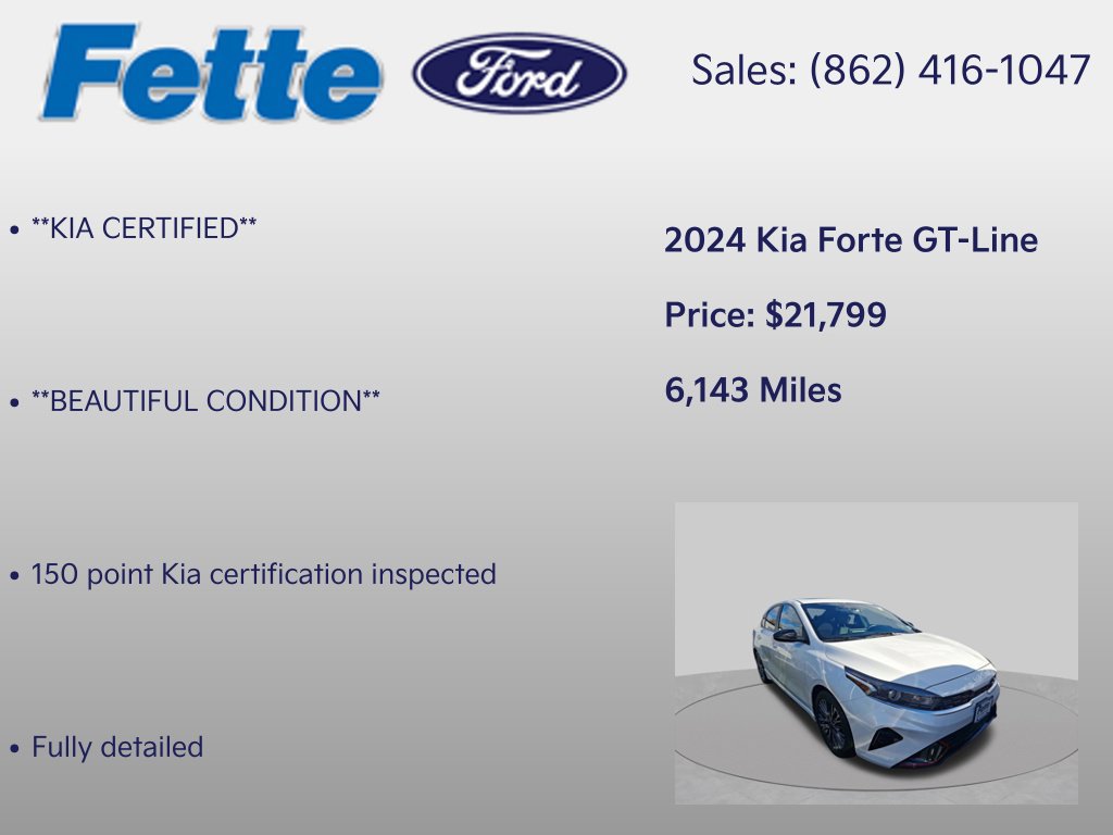 Certified 2024 Kia Forte GT-Line w/ GT-Line Premium Package FWD image 6