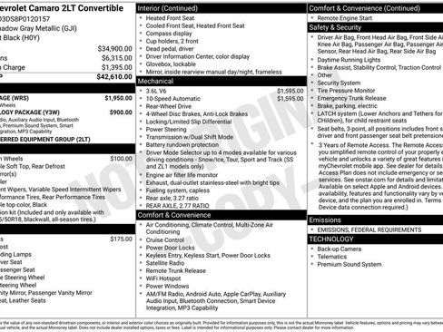 Used 2023 Chevrolet Camaro LT w/ RS Package image 9