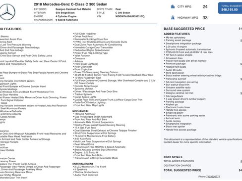 Used 2018 Mercedes-Benz C 300 Sedan w/ Parking Assist Package image 7