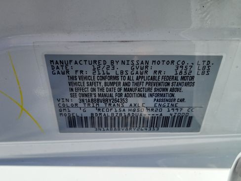 Certified 2024 Nissan Sentra S w/ Trunk Package FWD image 23