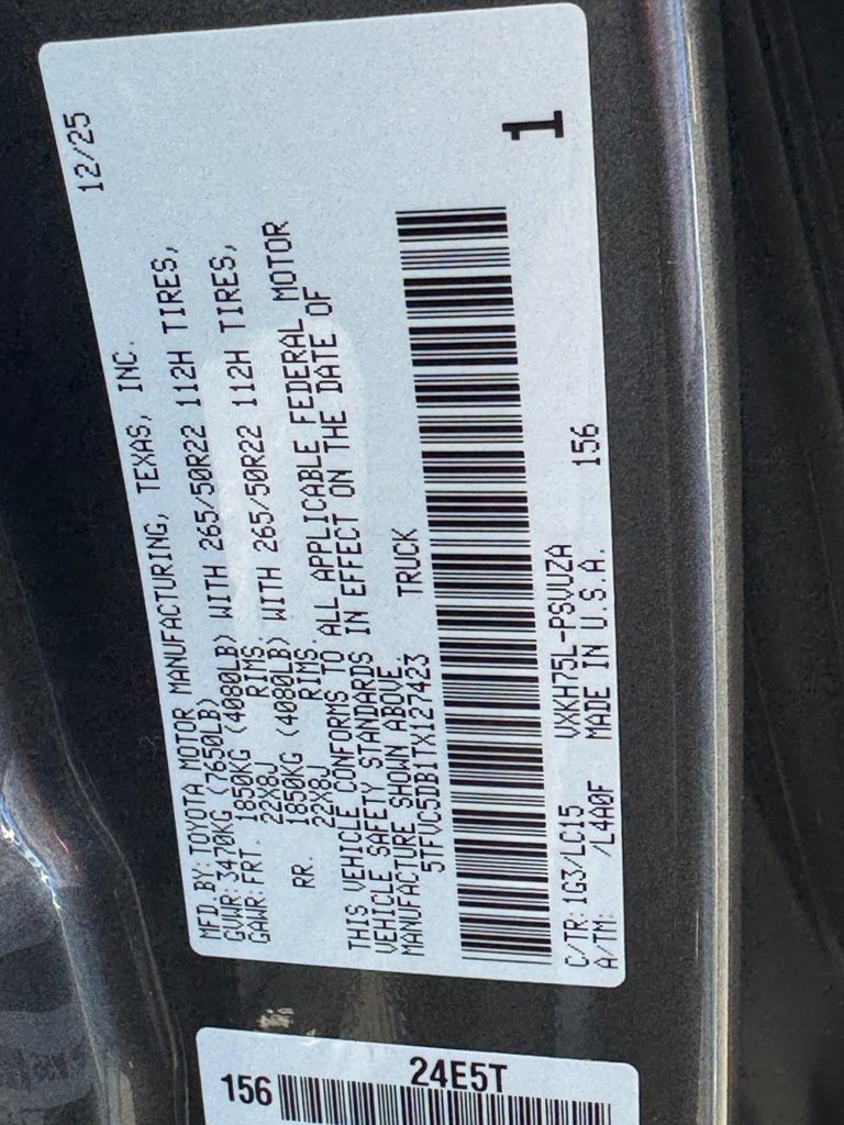 New 2026 Toyota Tundra Capstone AWD/4WD image 17