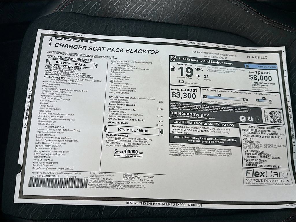 New 2026 Dodge Charger Scat Pack w/ Blacktop Package AWD/4WD image 21