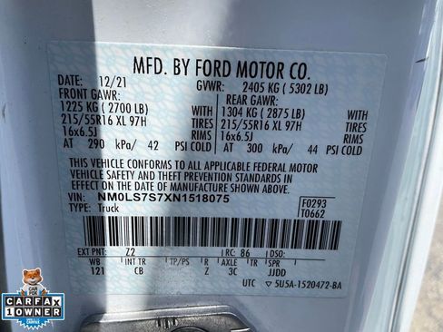 Used 2022 Ford Transit Connect XL w/ CNG/LPG Engine Prep Package FWD image 22