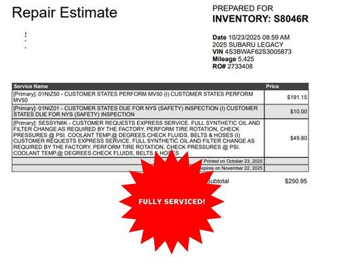 Used 2025 Subaru Legacy Premium w/ Popular Package #1 image 3