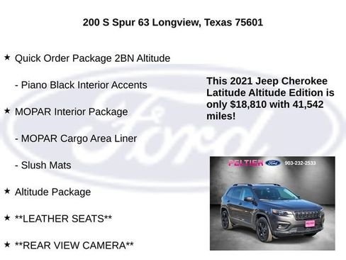 Used 2021 Jeep Cherokee Latitude Plus image 10