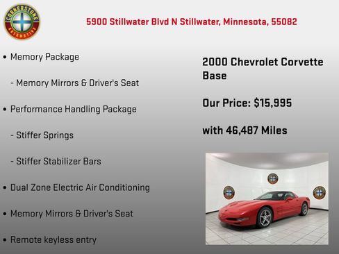 Used 2000 Chevrolet Corvette Coupe w/ Performance Handling Pkg image 5