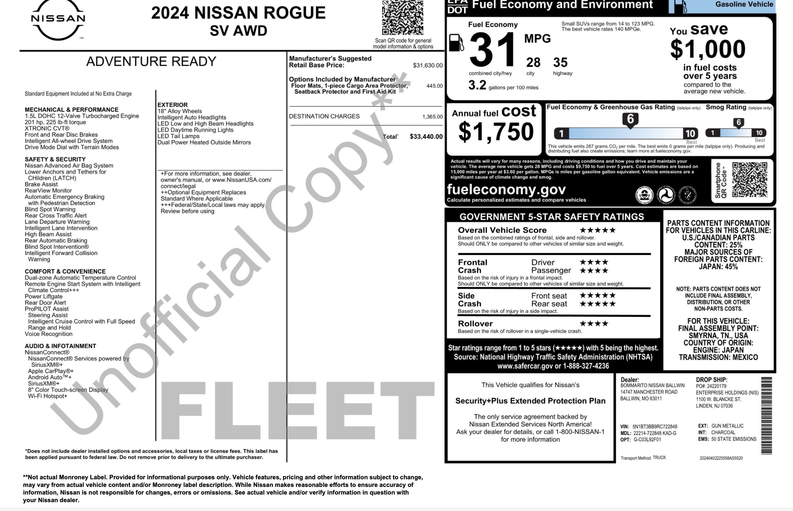 Used 2024 Nissan Rogue SV AWD/4WD image 4