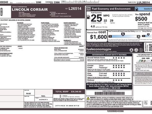 Used 2020 Lincoln Corsair FWD w/ Equipment Group 101A image 11