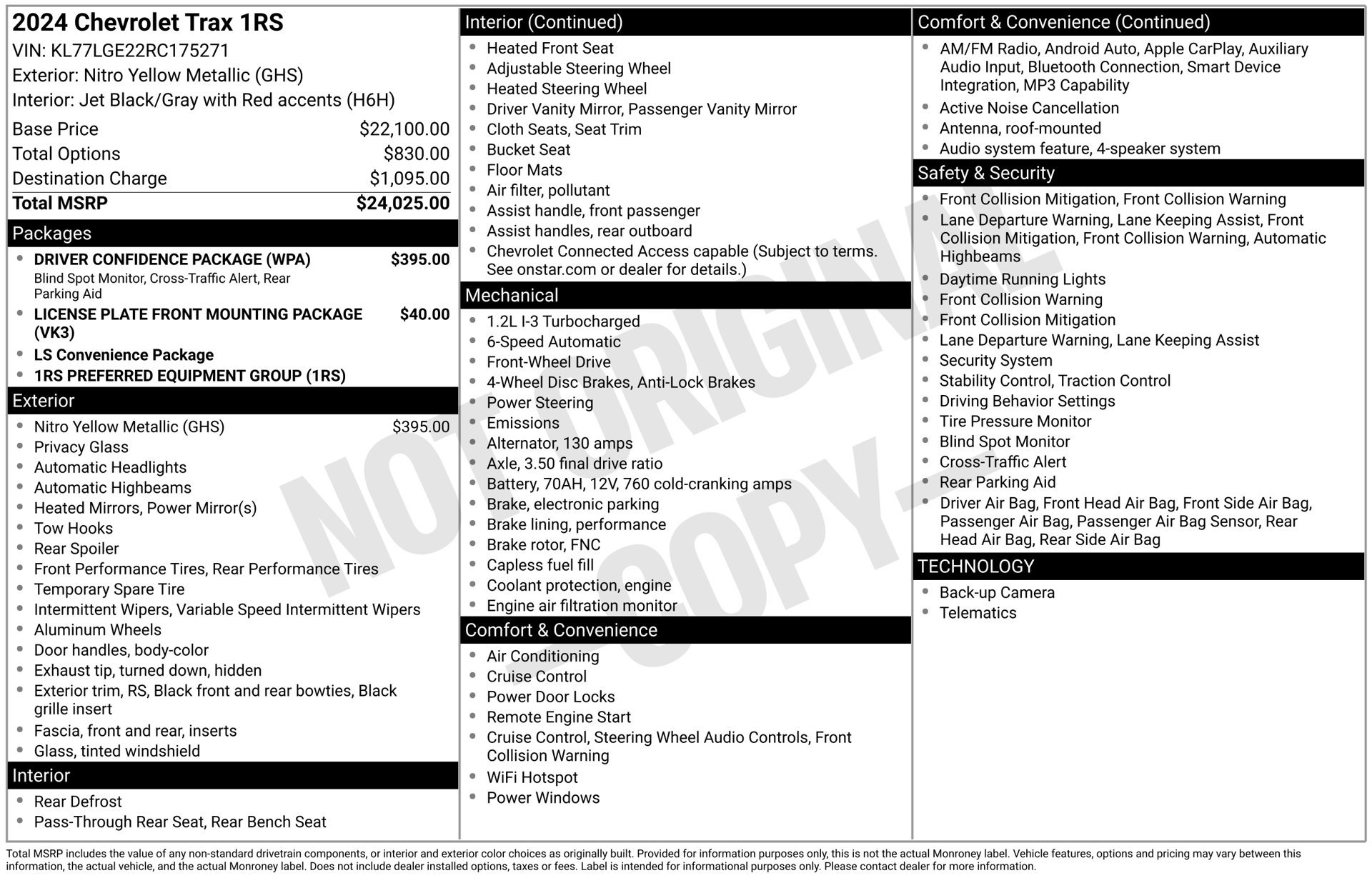 Used 2024 Chevrolet Trax RS w/ Driver Confidence Package FWD image 4