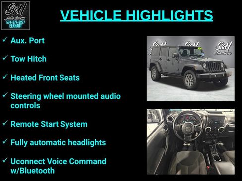 Used 2016 Jeep Wrangler Unlimited Rubicon w/ Connectivity Group AWD/4WD image 3