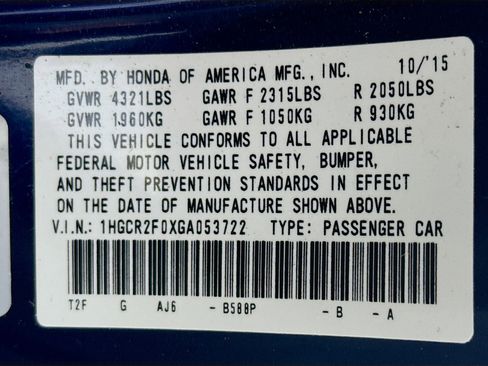 Used 2016 Honda Accord EX image 38