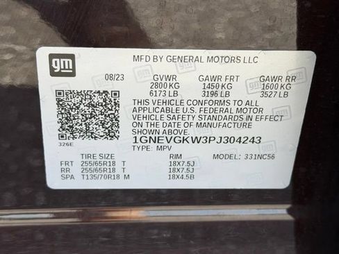 Used 2023 Chevrolet Traverse LT w/ LPO, Floor Liner Package AWD/4WD image 22