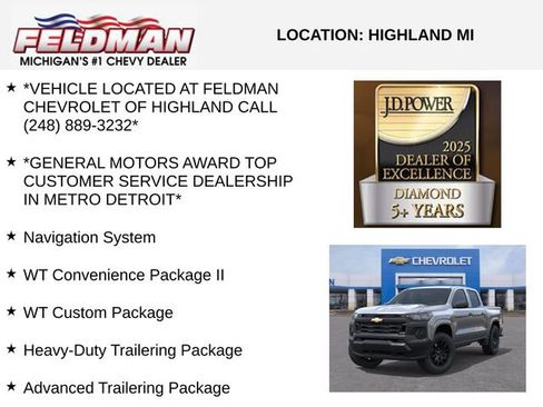 New 2026 Chevrolet Colorado W/T w/ WT Custom Package AWD/4WD image 3