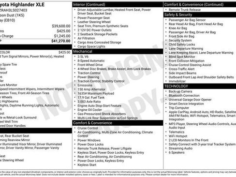 Used 2020 Toyota Highlander XLE FWD image 7