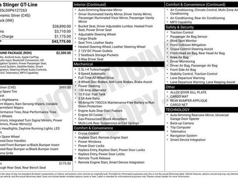 Used 2023 Kia Stinger GT-Line w/ Sun & Sound Package image 39