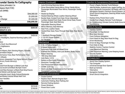 Used 2023 Hyundai Santa Fe Calligraphy w/ Cargo Package image 62