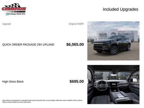New 2026 Jeep Grand Wagoneer 4WD w/ Quick Order Packge 29V Upland image 6