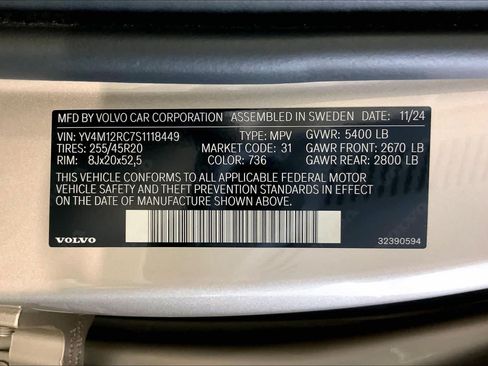 Used 2025 Volvo XC60 B5 Plus w/ Protection Package Premier AWD/4WD image 36