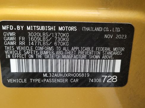 Used 2024 Mitsubishi Mirage LE FWD image 33