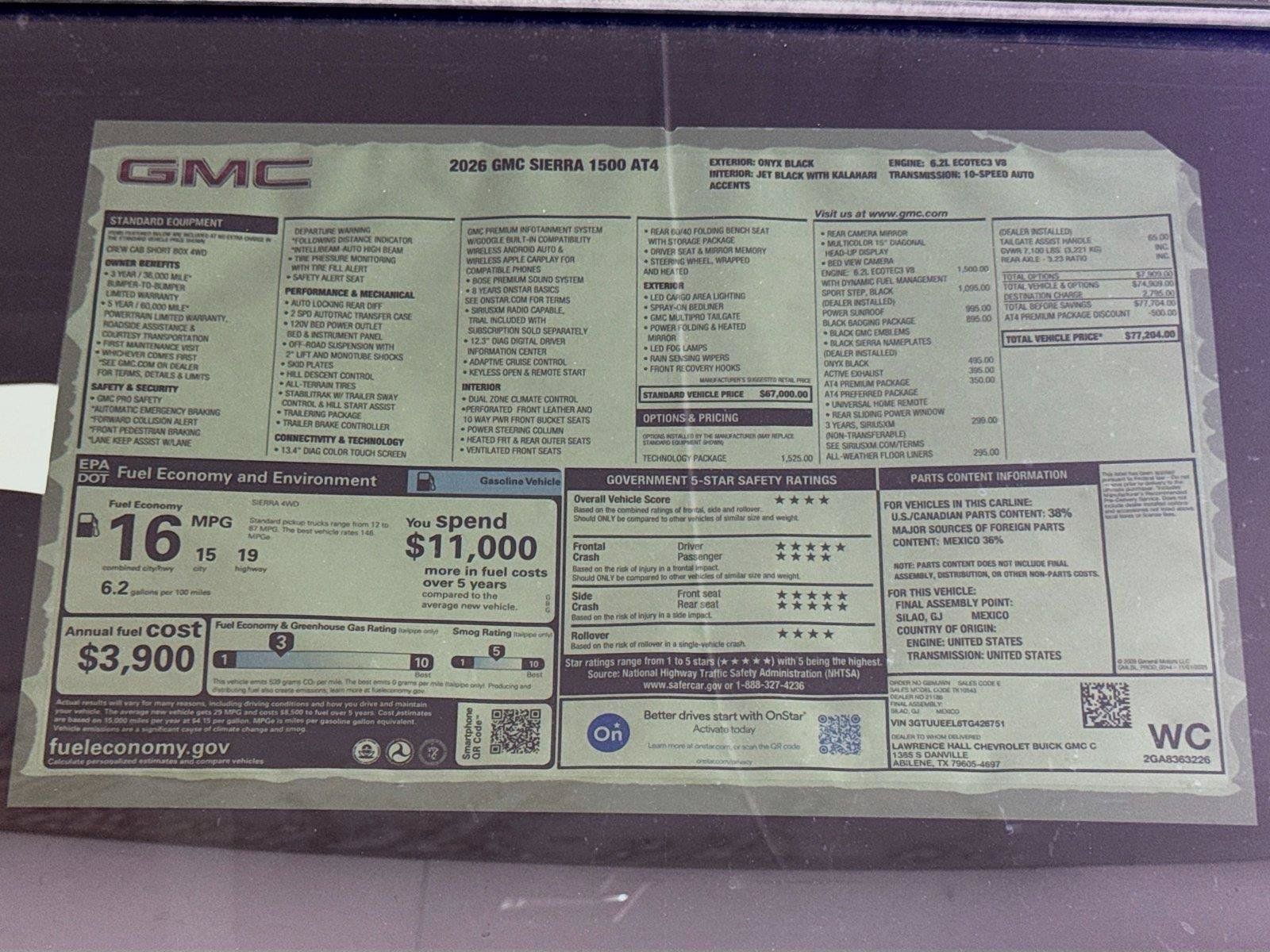 New 2026 GMC Sierra 1500 AT4 w/ AT4 Premium Package AWD/4WD image 20
