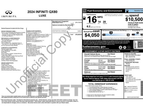 Used 2024 INFINITI QX80 Luxe image 3