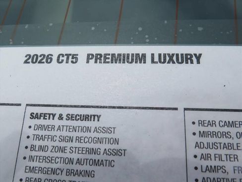 New 2026 Cadillac CT5 Premium Luxury w/ Technology Package RWD image 9