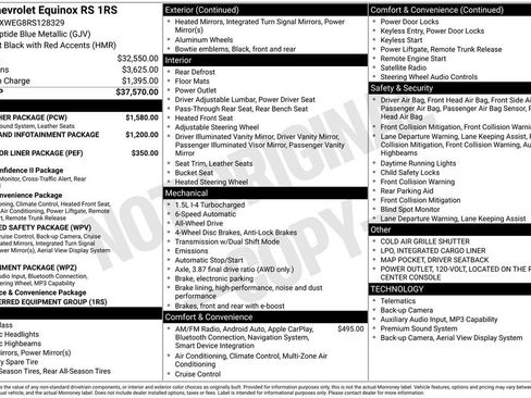 Used 2024 Chevrolet Equinox RS w/ RS Leather Package AWD/4WD image 32