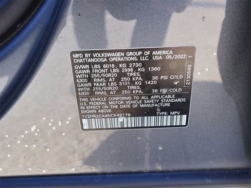 Certified 2022 Volkswagen Atlas SE image 28