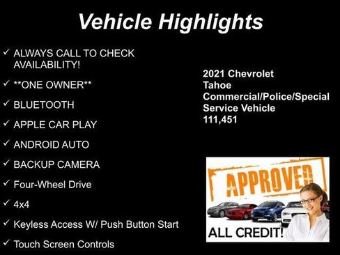 Used 2021 Chevrolet Tahoe 4WD w/ Remote Keyless Entry Package image 10