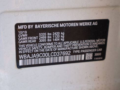 Used 2020 BMW 530e w/ Convenience Package RWD image 34