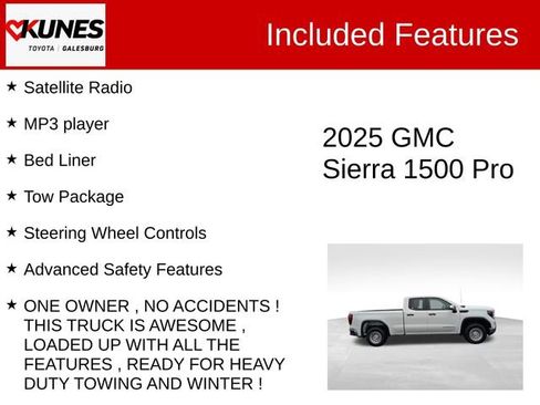 Used 2025 GMC Sierra 1500 Pro w/ Pro Value Package image 3