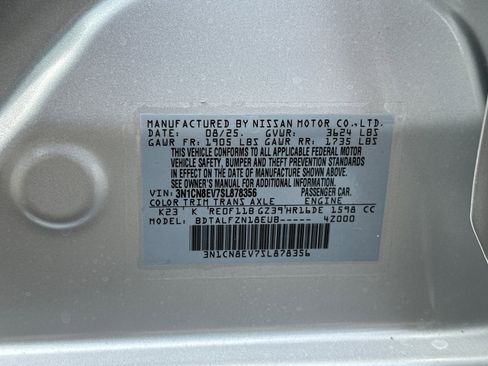 New 2025 Nissan Versa SV w/ Trunk Package image 31