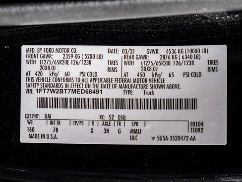 Used 2021 Ford F250 Platinum w/ FX4 Off-Road Package image 63