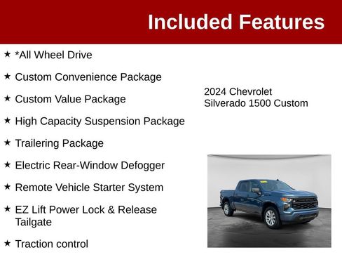 Used 2024 Chevrolet Silverado 1500 Custom AWD/4WD image 3