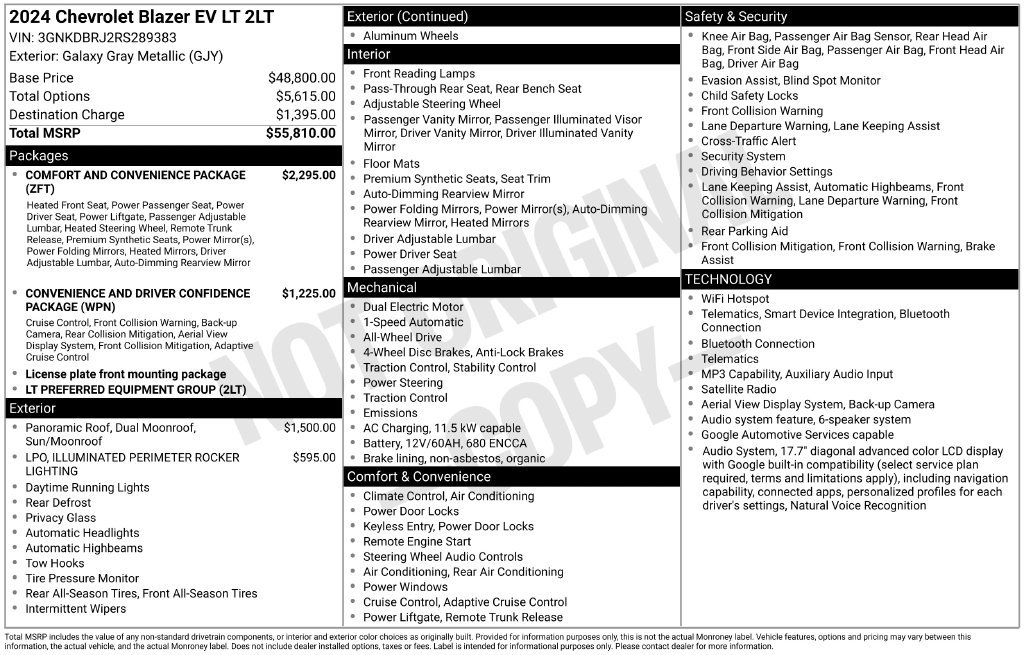 Certified 2024 Chevrolet Blazer EV LT AWD/4WD image 7
