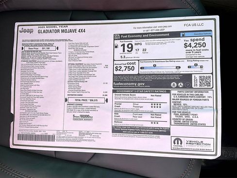 New 2025 Jeep Gladiator Mojave w/ Convenience Group image 14