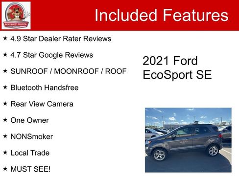Used 2021 Ford EcoSport SE w/ SE Convenience Package image 5
