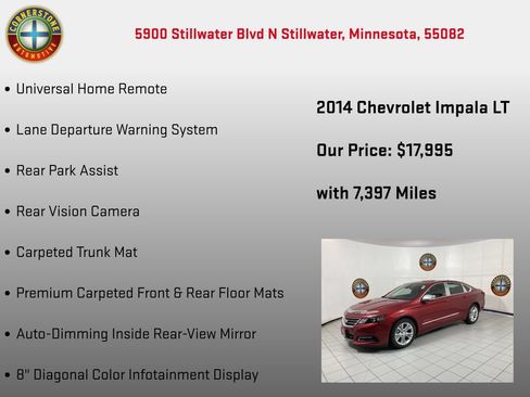 Used 2014 Chevrolet Impala LT w/ Premium Seating Package FWD image 21
