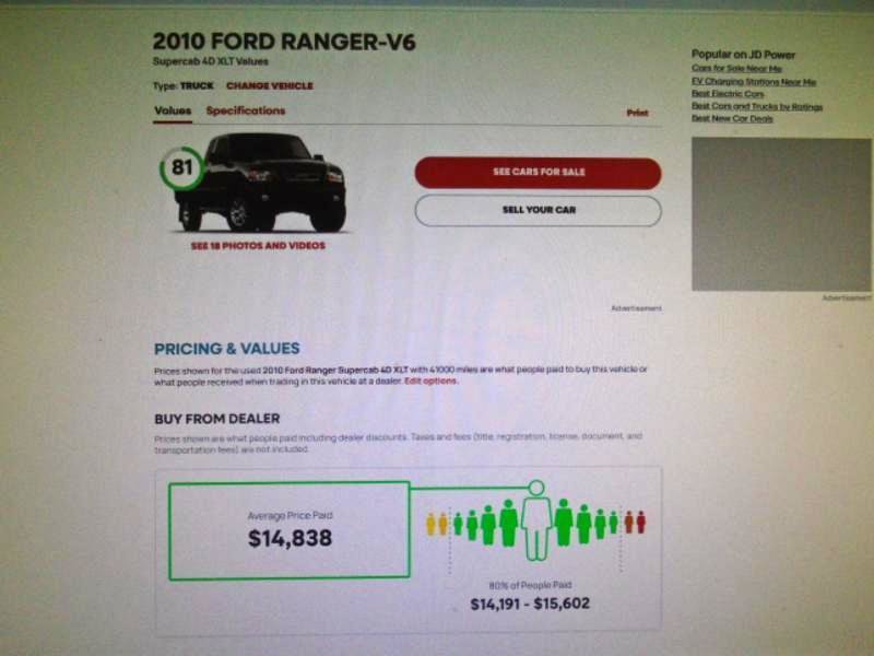 Used 2010 Ford Ranger XLT RWD image 10