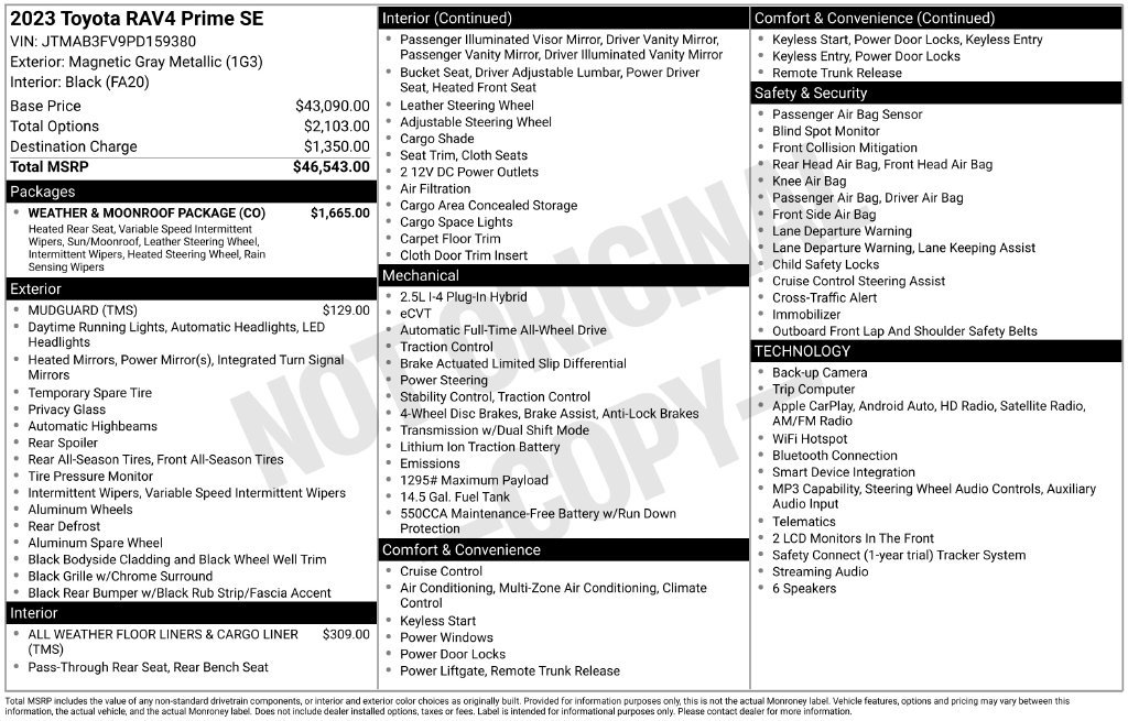Used 2023 Toyota RAV4 SE w/ Weather & Moonroof Package AWD/4WD image 6