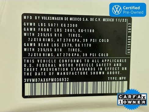 Used 2023 Volkswagen Tiguan SE w/ Panoramic Sunroof Package image 33