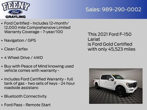 Used 2021 Ford F150 Lariat w/ Equipment Group 502A High AWD/4WD image 5