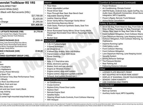 Used 2023 Chevrolet TrailBlazer RS w/ Sun and Liftgate Package image 27