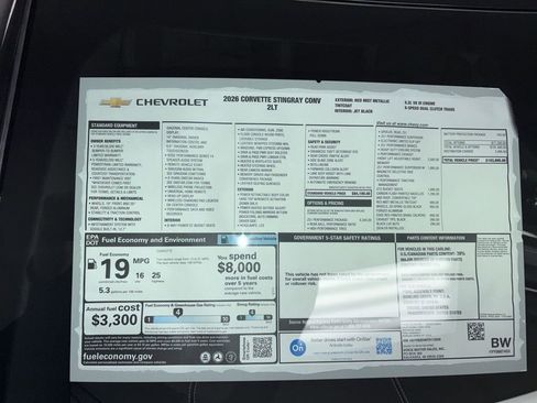New 2026 Chevrolet Corvette Stingray Preferred Conv w/ 2LT RWD image 66