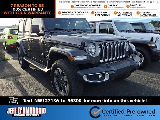 Certified 2022 Jeep Wrangler Unlimited Sahara w/ Cold Weather Group AWD/4WD image 1