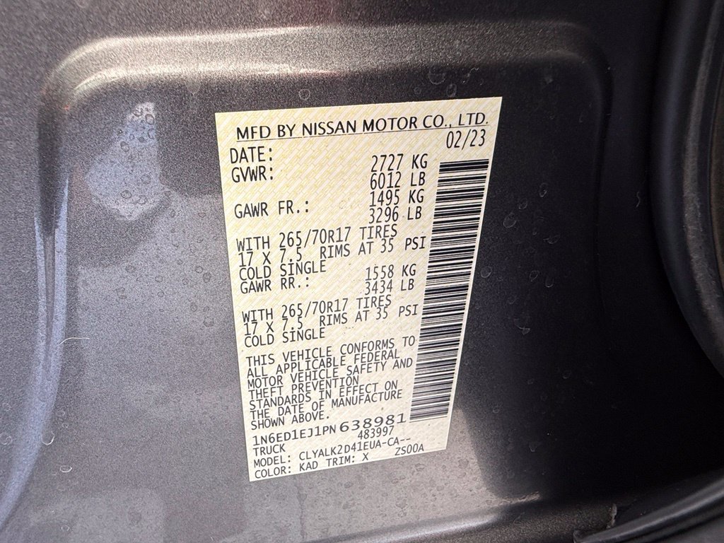 Used 2023 Nissan Frontier Pro-X w/ Pro Convenience Package RWD image 52