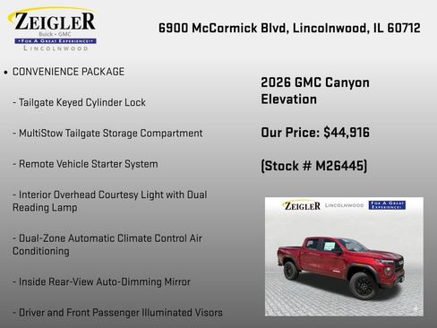 New 2026 GMC Canyon Elevation w/ Convenience Package AWD/4WD image 6